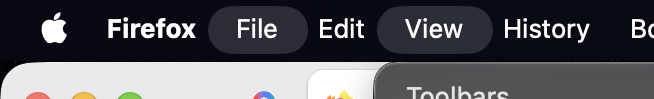The File menu mysteriously highlighted.