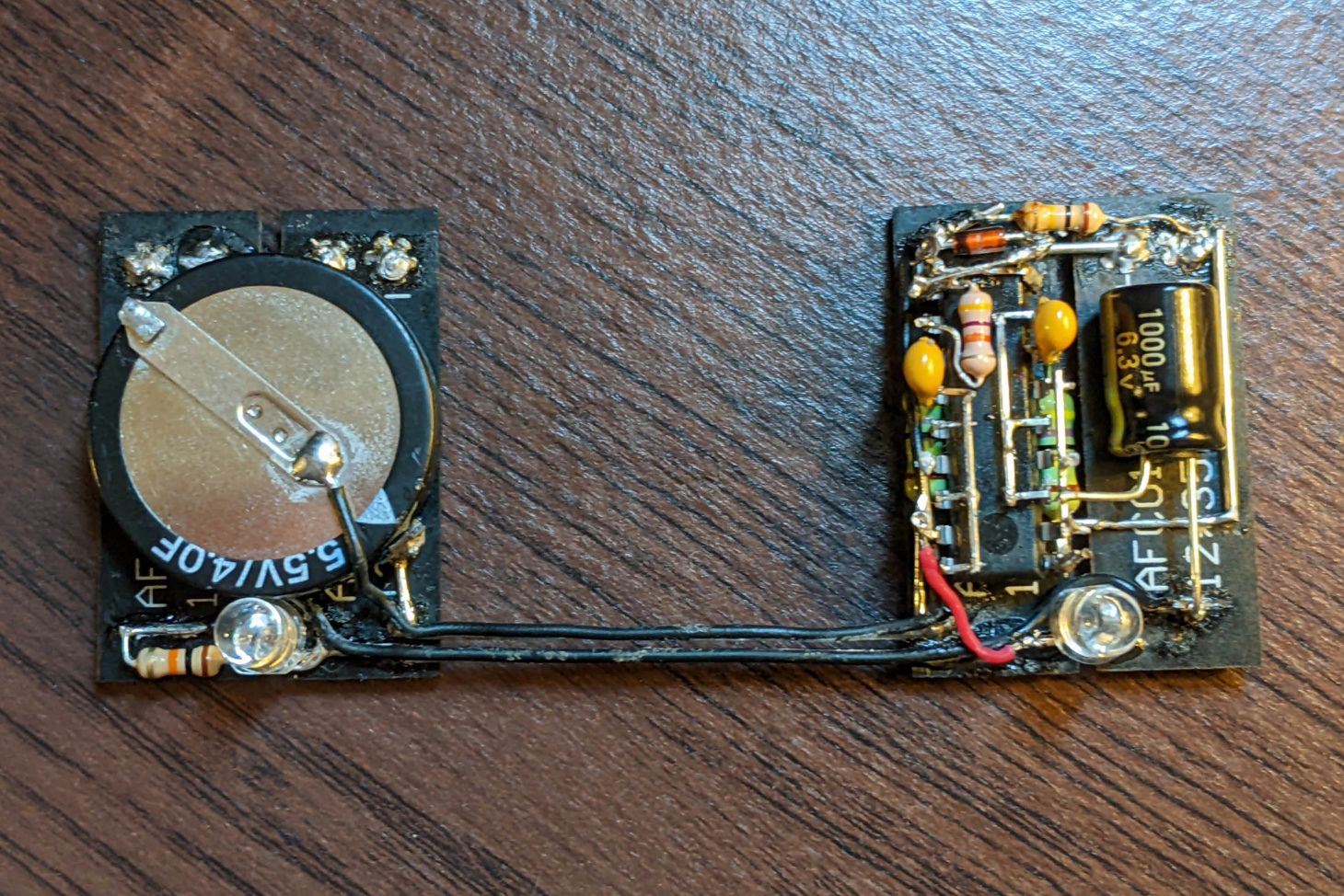 Pummer circuit on the underside of the solar panels.
