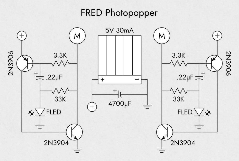 FRED photopopper schematic diagram.