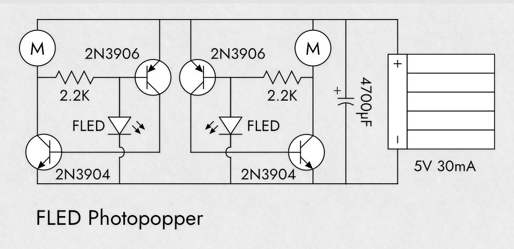 FLED photopopper schematic diagram.