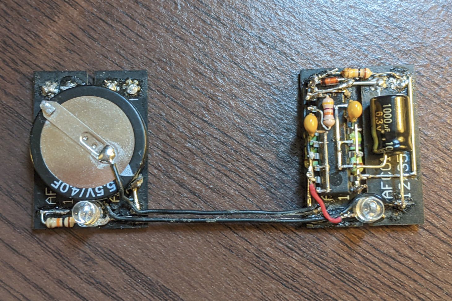 Pummer circuit on the underside of the solar panels.