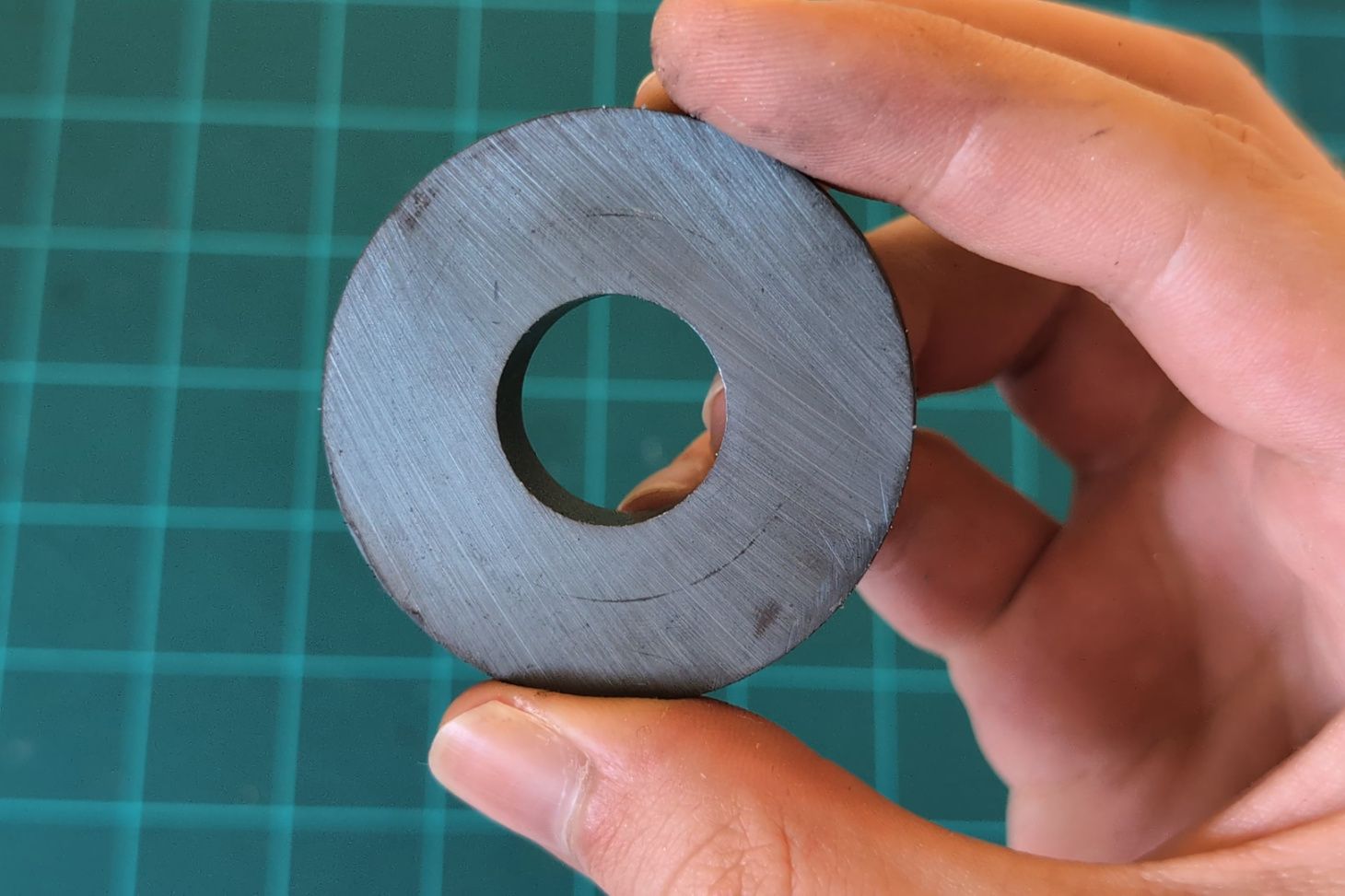 A ceramic magnet.